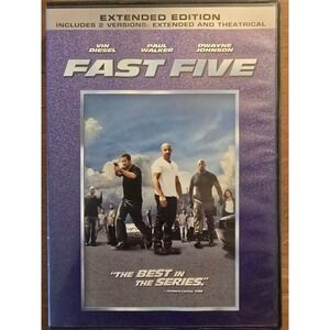 Fast Five (DVD), Extended Edition, Diesel, Walker, Excellent Condition